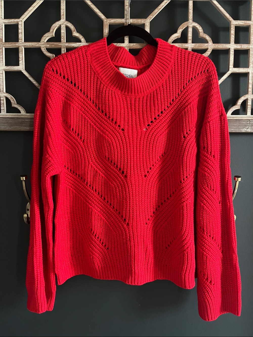 Bright Red Crewneck Knit Sweater by STITCHES & STRIPES via Nordstrom